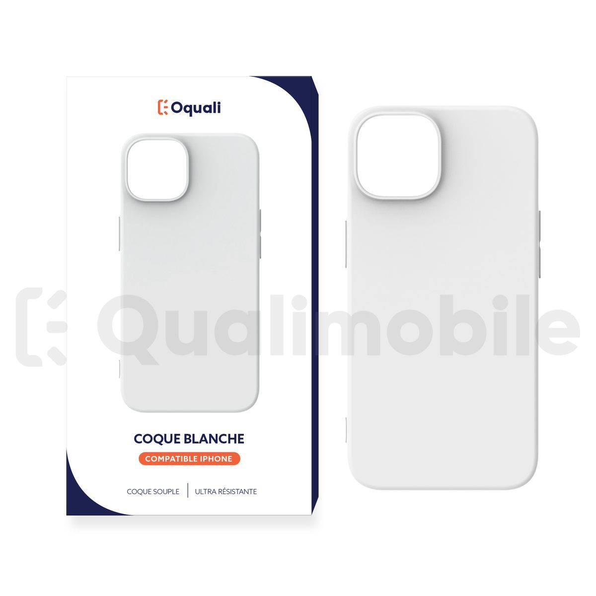 Coque iPhone 13 Blanc TPU