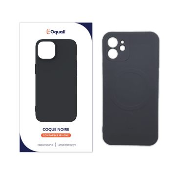 Coque iPhone 12 Noir TPU Compatible Magsafe